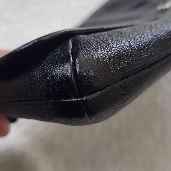 EUC COACH Wristlet Ashley Black Leather Flap Wallet designer authentic - Picture 9 of 9